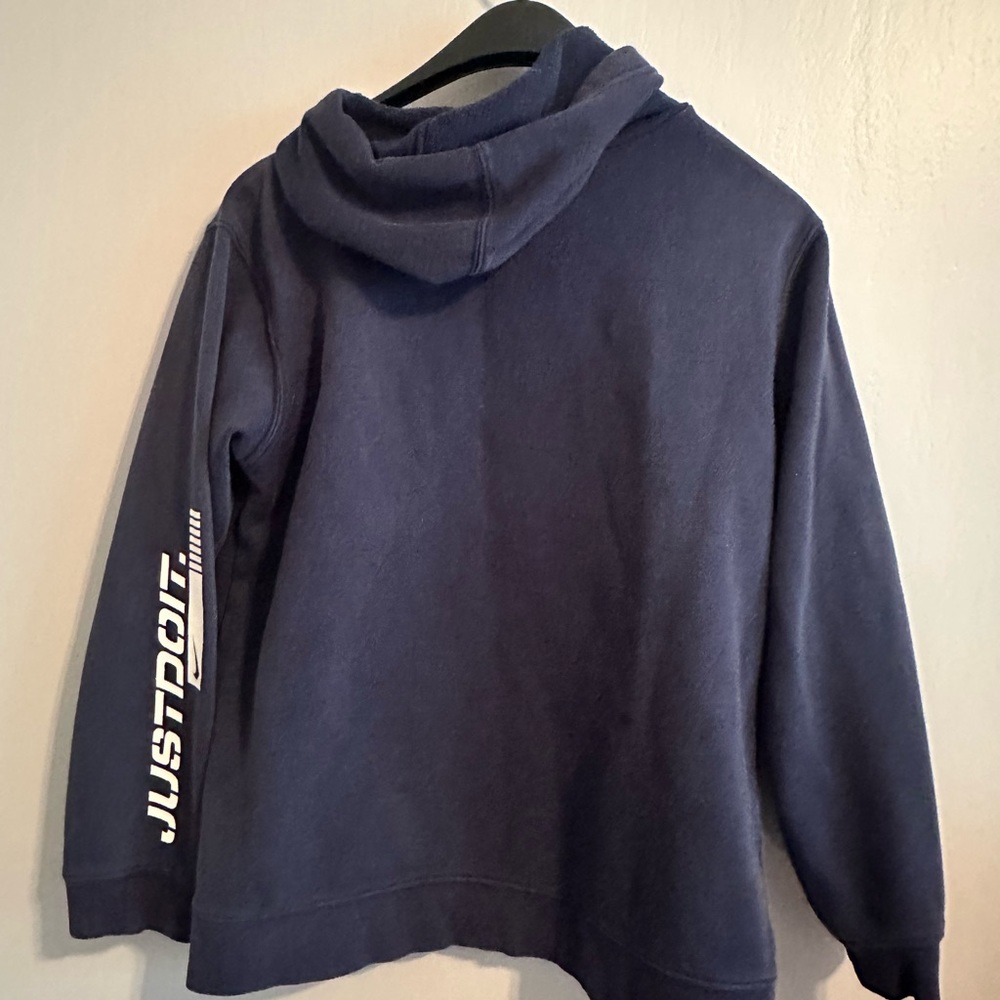Vintage Nike Hoodie Swoosh Blue  LG 14-16